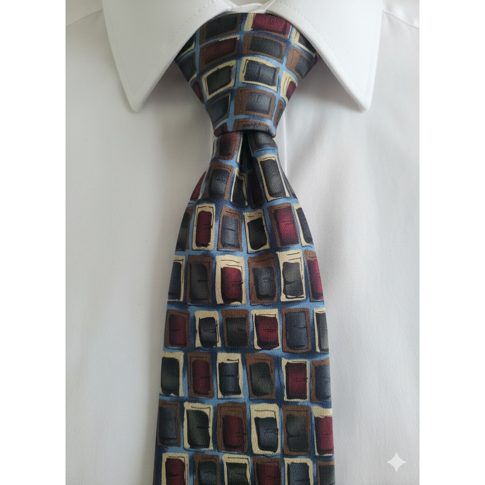 J Garcia 1996 geometric silk tie - Collection 14 Fourteen - New York, NY - 58.5"